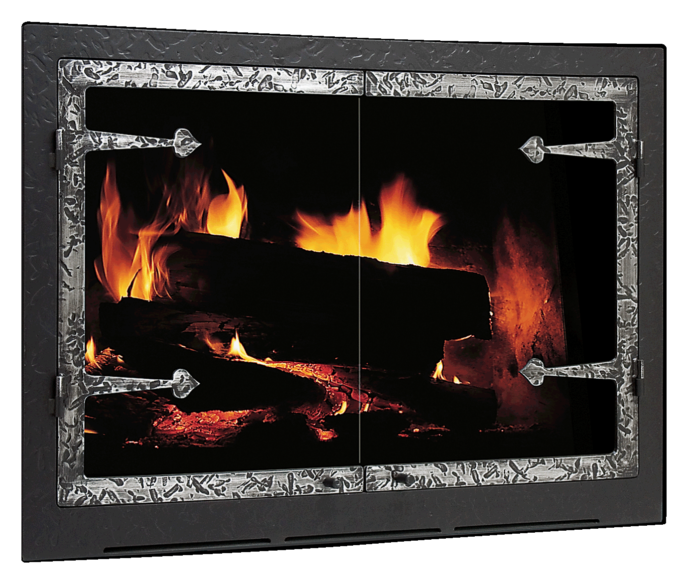 Fireplace Glass Doors Direct Fireplace Glass Door Direct   Square Black Revival Door 